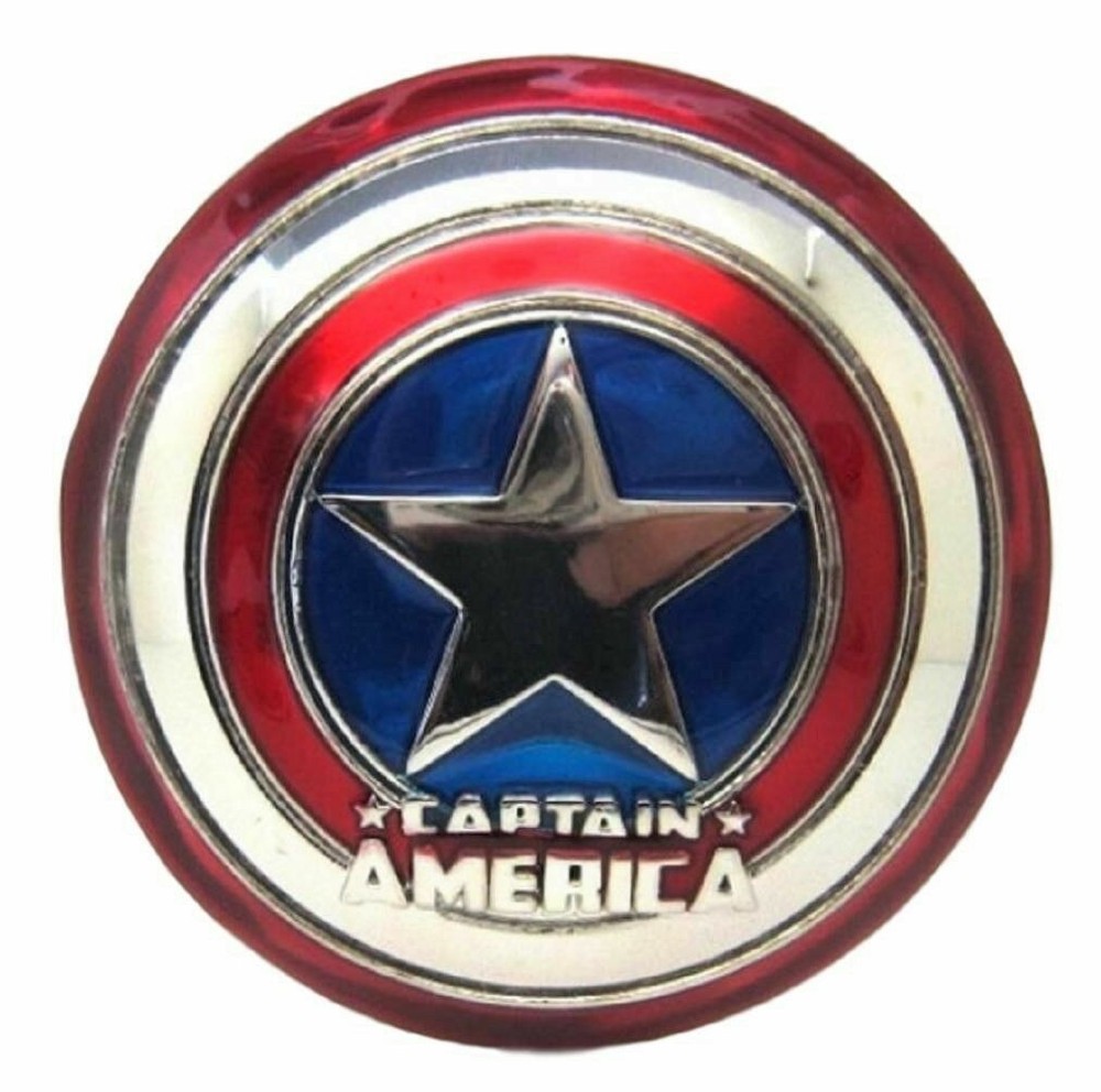 Captain America Shield And Name Logo 3D Enamel Metal Belt Buckle