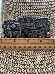 Antiqued Bronze Longhorn Bull Belt Buckle Vintage Western Cowboy Buckles