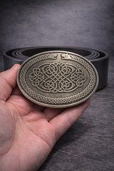 Celtic Knot Belt Buckle – Made in Spain Antique Silver Finish –For 1 1/2” Belt