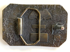 Two Deer Belt Buckle – The Great American Belt Buckle Co. 1976 Serial No. 520