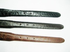 Genuine Alligator belt size 26 to 46. 1-1/4 tapered to 1&Prime;, for 1&Prime; buckle U.S.A.