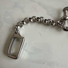 Vintage Gianfranco FERRE STUDIO Silver Belt Buckle Chain Keeper Made in Italy