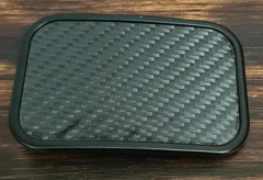 Black Carbon Fiber Style BUCKLE DOWN Plate Style Buckle 3.5&Prime; x 2 3/8&Prime;
