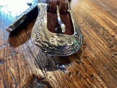 Lg Navajo James Reid Dgn Sterling Silver Belt Buckle 35+-37”-1.3/8”-.75 Nu 🦬✅