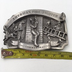 1986 American Fire Fighter Commemorative Belt Buckle #549/5000 Made In the US