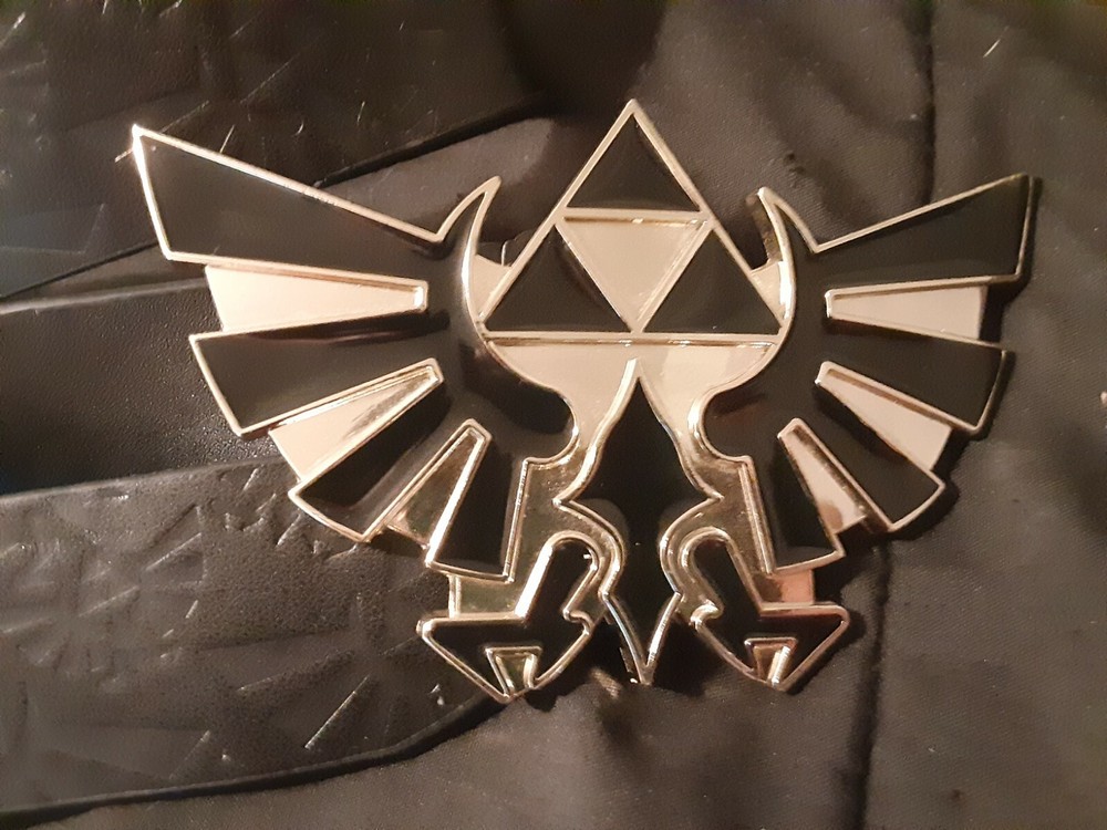 The Legend Of Zelda Black/Gold Belt and Belt Buckle