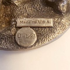 Vintage 1984 Bergamot Brass Works Car Scene Belt Buckle U L43 Made In USA