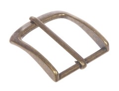 1 1/2&Prime; (38 mm) Single Prong Rectangular Solid Brass Belt Buckle
