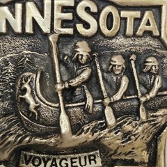 Belt Buckle – 1980 Twin City Federal #LE-1894 « Minnesota Voyageur » brass