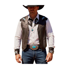 Men Women Silver Metal Buckle Ethnic Aztec Oval Turquoise Trendy Western Fashion
