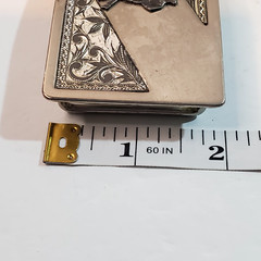 Vintage Silver Tone Line Country Square Dancing Western Scroll Belt Buckle #1548