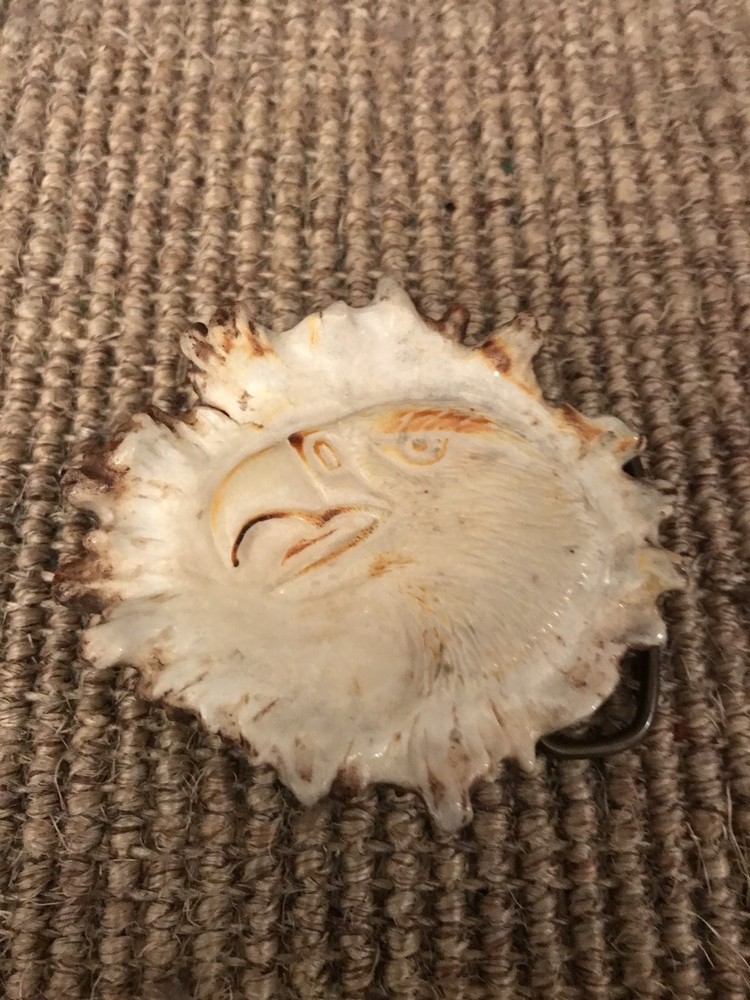 Vintage Elk Horn Belt Buckle Native Art