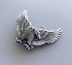 Silver Plated Western Eagle Wild Animal Belt Buckle Boucle de Ceinture