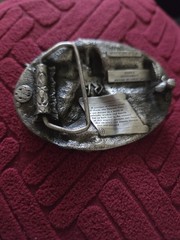 Vintage 1983 Bergamot Brass Works Model V-48 -Castle Unicorn Belt Buckle USA