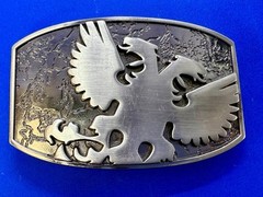 Eagle Phoenix Bird Spreading Wings Multi Layer Silver Color Belt Buckle
