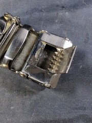 Dark Silver Tone Automatic Ratchet Slide Belt Buckle Adjustable Teeth Replace