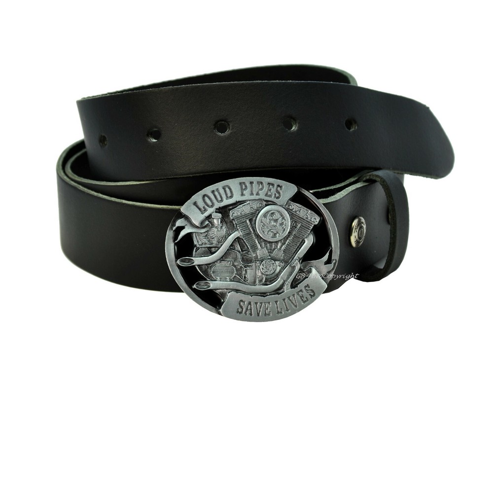 Biker Motorcycle Buckle Belt Buckle American Motor Motif *291 Black
