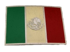 Mexico Flag Belt Buckle Mexican National Day May 5th Gift Soccer Team Square