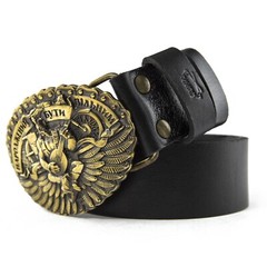 Belt buckle « Born to be free »; Biker buckle, Solid brass buckle