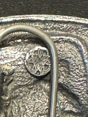 VTG SISKIYOU ARIZONA GOLD PANNING PEWTER BELT BUCKLE AG-7 1984 WILLIAMS OREGON