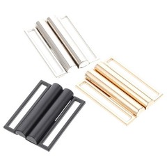 3Pcs Reusable Zinc Alloy Metal Belt Buckles for Clothing Adjustable Waist Straps