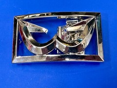 Unique See Through Dual Hook Pattern Silver Color Reflective Belt Buckle