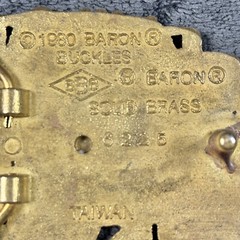 Vtg 1980 GMC Belt Buckle Semi Truck Solid BRASS 1.5&Prime; Baron Buckles BBB Trucker