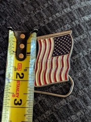 1991 Patriotic Flag Belt Buckle #1981 by The Great American Buckle Co. USA