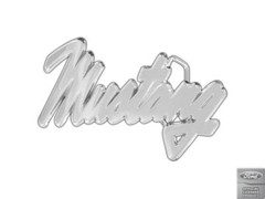 Ford Mustang Script Font Chrome Brass Belt Buckle