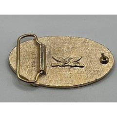 Pure Country Belt Buckle Gold Tone Enamel Guitar Cowboy Hat Made in USA 0320