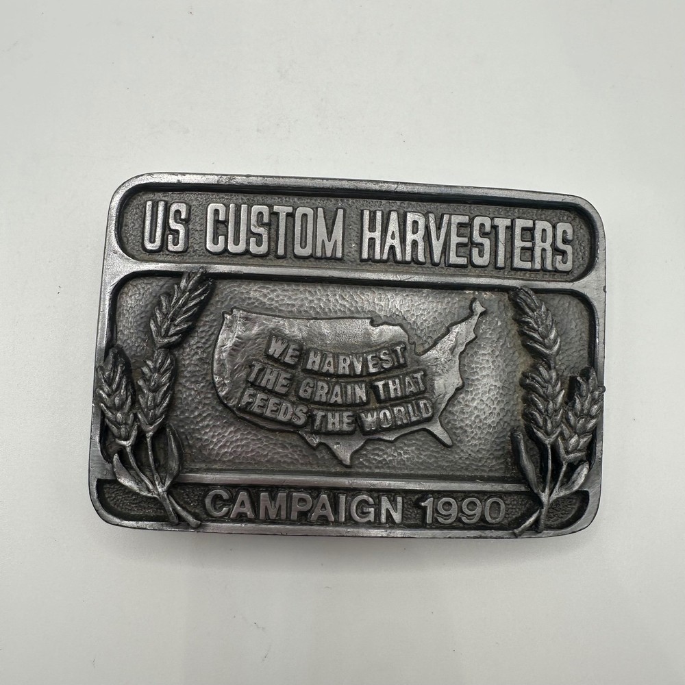 US Custom Harvesters Campaign 1990 Belt Buckle Limited Edition Western Cowboy