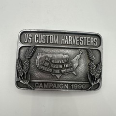 US Custom Harvesters Campaign 1990 Belt Buckle Limited Edition Western Cowboy