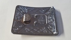 Vintage Shriners Belt Buckle Silver Metal Rectangle 2 1/8&Prime; Wide Belt 3089