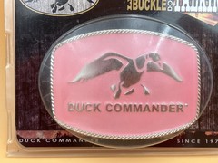 Belt Buckle DUCK COMMANDER Pink Silver MONTANA SILVERSMITHS New