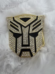 New Men’s Animal Face Studded Rhinestone Belt Buckle New