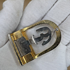 Vintage 70’s Nautical Anchor Gold Tone Sailor Belt Buckle 2&Prime;x1.5 appox EUC