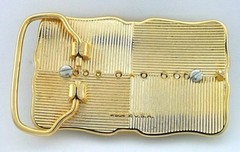 Gold Color Western Heart REAL 1921 Morgan Silver Dollar Belt Buckle EPBB176