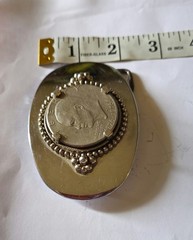 Vintage 1776-1976 D Eisenhower Bicentennial Dollar Coin Belt Buckle Two-Tone 3.7