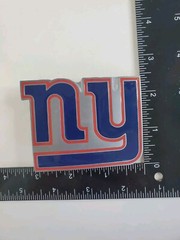 New York Giants Vintage Belt Buckle Pewter Enamel NFL Logo Football NEW