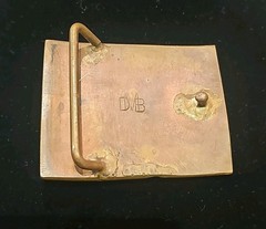 Vintage 1984 David Mills Bowman Handmade Designer Belt Buckle Free shipping