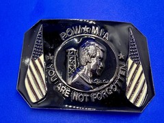 POW MIA You Are Not Forgotten Flag Army Patriots Belt Buckle New Condition
