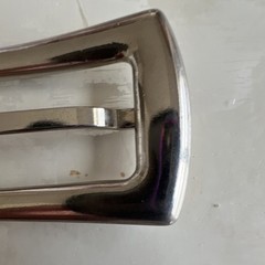 Vintage Gianfranco FERRE STUDIO Silver Belt Buckle Chain Keeper Made in Italy