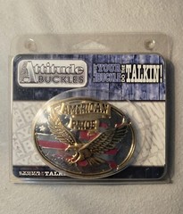 New! American Pride Belt Buckle Soaring Eagle The United State USA Flag Attitude