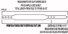 GENUINE LIZARD BELTS TAPERED 1-1/8&Prime; TO 3/4&Prime;, 15 COLORS 11 SIZES, MADE IN U.S.A.