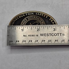 Vintage DIA Denver Airport Construction Safety Belt Buckle Anacortes Brass 1992