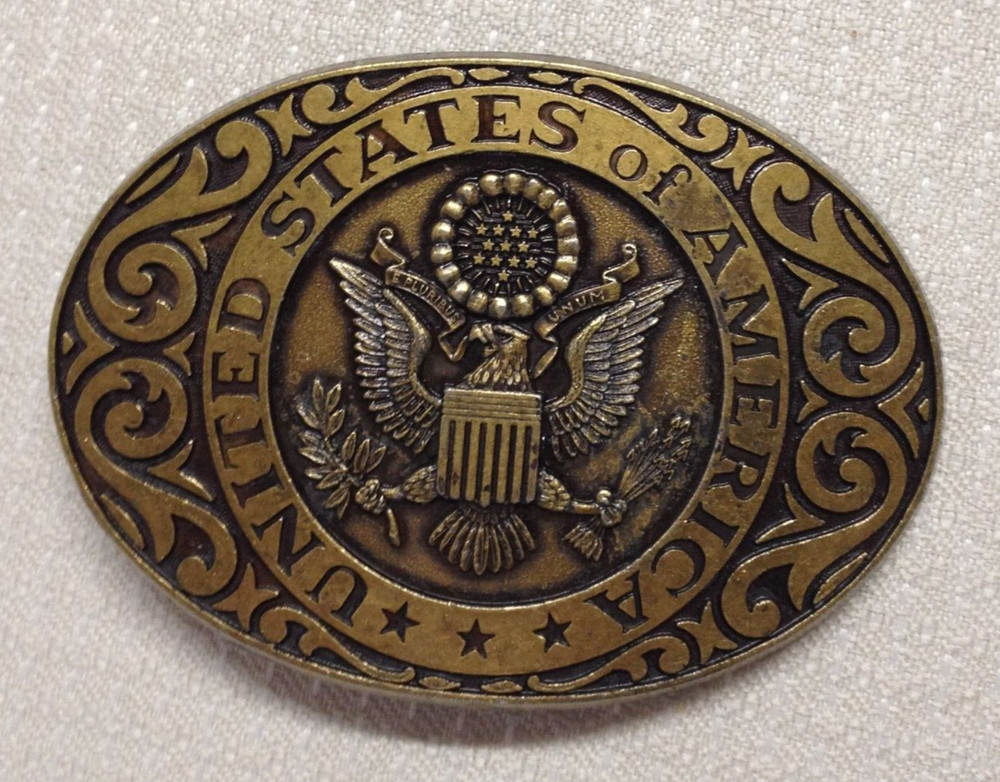 The United States of America Seal Solid Brass Belt Buckle – 2.5 X 3.5 BRAND NEW