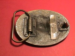 1967-87 BASS ANGLERS SPORTSMAN SOCIETY 20 YEAR FISHING 3D LOOK BRASS BELT BUCKLE