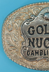 VTG 70s/80s Golden Nugget Gambling Hall Casino Las Vegas Belt Buckle