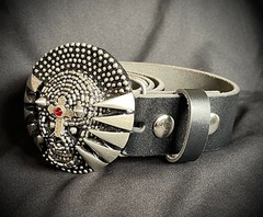 “War Cry: The Iron Martyr” Skull Gothic Ind. Belt Buckle OOAK Darren McNeese