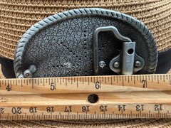 Western Cowboy Antique Engraved Initial W Rope Edge Oval Belt Buckle